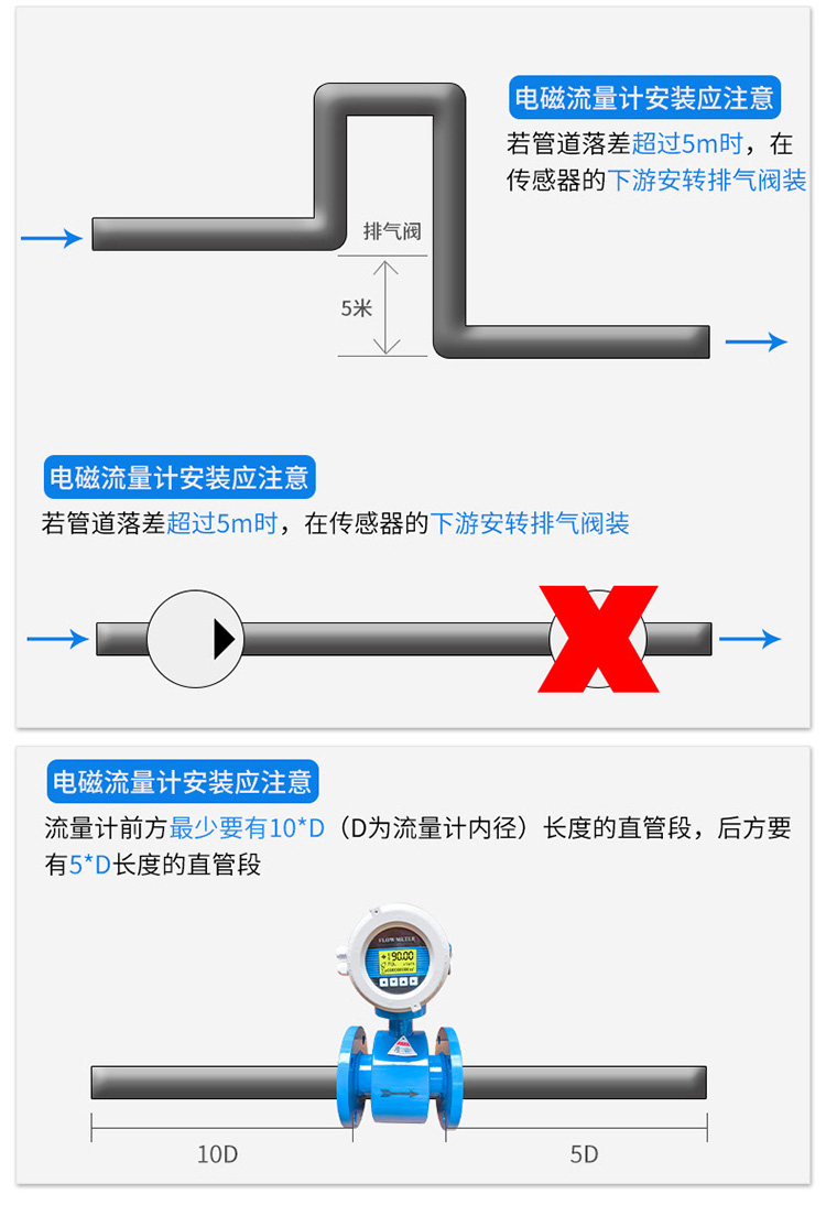 防爆型電磁流量計安裝注意事項
